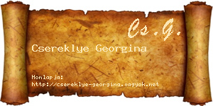 Csereklye Georgina névjegykártya